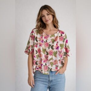 NWT MISA Los Angeles Floral Blouse XS